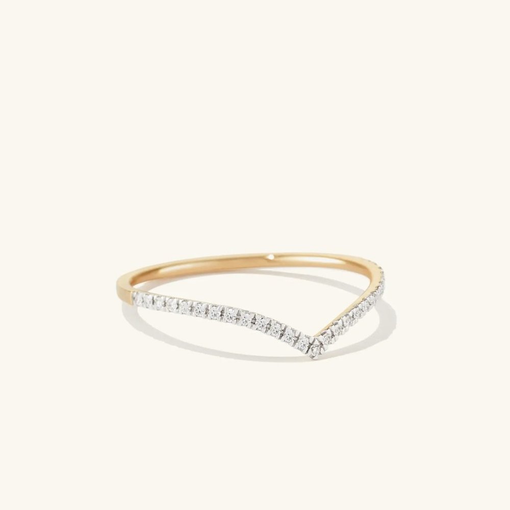 Mejuri Wishbone Pave Diamond Ring